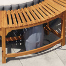 vidaXL Kerek Meleg Vizes Kád Kerítés Barna Ø255 cm tömör akácfa