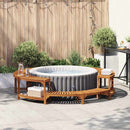 vidaXL Jakuzzi Környezet Barna Ø255 x 55,5 cm Tömör Akácfa