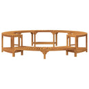 vidaXL Jakuzzi Környezet Barna Ø255 x 55,5 cm Tömör Akácfa