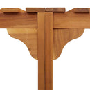 vidaXL Kerek Meleg Vizes Kád Kerítés Barna Ø275 cm tömör akácfa