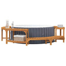 vidaXL Kerek Meleg Vizes Kád Kerítés Barna Ø275 cm tömör akácfa