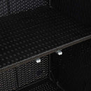 vidaXL Tárolószekrény tárolóval Fekete 100 x 36 x 102 cm Rattan