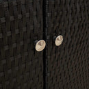 vidaXL Tárolószekrény polcokkal Fekete 100 x 36 x 102 cm Rattan