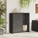 vidaXL Tárolószekrény polcokkal Fekete 100 x 36 x 102 cm Rattan