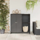 vidaXL Tárolószekrény polcokkal Fekete 100 x 36 x 102 cm Rattan