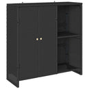 vidaXL Tárolószekrény polcokkal Fekete 100 x 36 x 102 cm Rattan