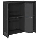 vidaXL Tárolószekrény polcokkal Fekete 100 x 36 x 102 cm Rattan
