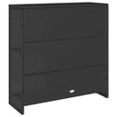 vidaXL Tárolószekrény polcokkal Fekete 100 x 36 x 102 cm Rattan