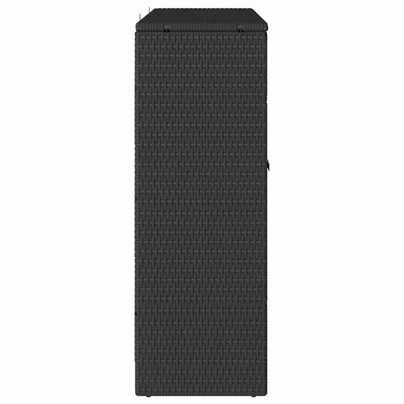 vidaXL Tárolószekrény tárolóval Fekete 100 x 36 x 102 cm Rattan