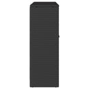 vidaXL Tárolószekrény polcokkal Fekete 100 x 36 x 102 cm Rattan