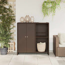vidaXL Tárolószekrény polcokkal ajtóval Barna 100 x 36 x 102 cm Rattan
