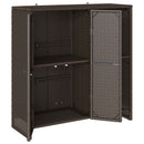 vidaXL Tárolószekrény polcokkal ajtóval Barna 100 x 36 x 102 cm Rattan