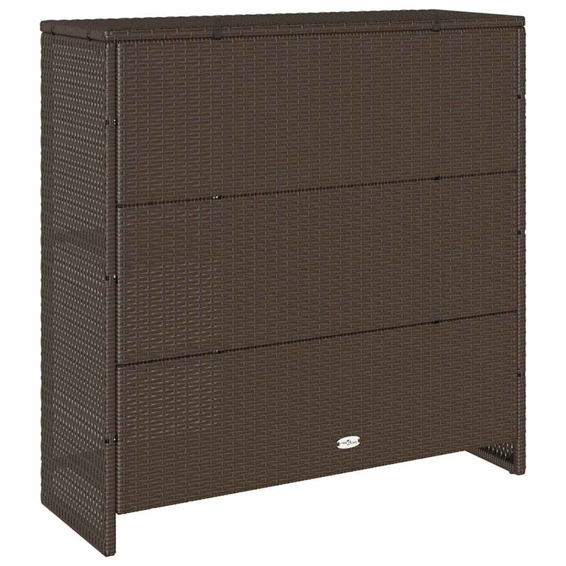 vidaXL Tárolószekrény tárolóval ajtóval Barna 100 x 36 x 102 cm Rattan