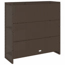 vidaXL Tárolószekrény polcokkal ajtóval Barna 100 x 36 x 102 cm Rattan