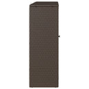 vidaXL Tárolószekrény polcokkal ajtóval Barna 100 x 36 x 102 cm Rattan