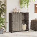 vidaXL Tárolószekrény polcokkal Szürke 100 x 36 x 102 cm Rattan
