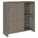 vidaXL Tárolószekrény polcokkal Szürke 100 x 36 x 102 cm Rattan