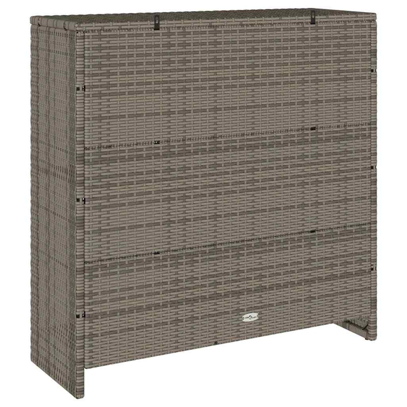 vidaXL Tárolószekrény tárolóval Szürke 100 x 36 x 102 cm Rattan