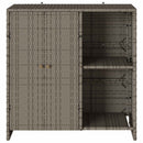 vidaXL Tárolószekrény polcokkal Szürke 100 x 36 x 102 cm Rattan