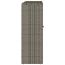 vidaXL Tárolószekrény tárolóval Szürke 100 x 36 x 102 cm Rattan
