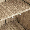 vidaXL Tárolószekrény tárolóval ajtóval Bézs 100 x 36 x 102 cm Rattan