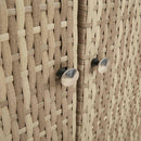 vidaXL Tárolószekrény polcokkal ajtóval Bézs 100 x 36 x 102 cm Rattan