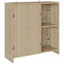 vidaXL Tárolószekrény polcokkal ajtóval Bézs 100 x 36 x 102 cm Rattan