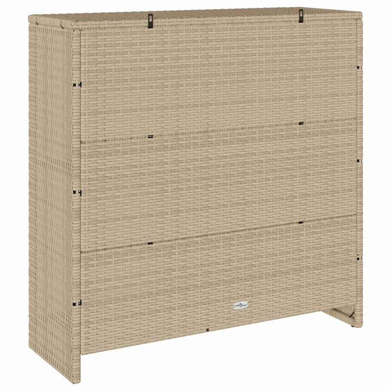 vidaXL Tárolószekrény tárolóval ajtóval Bézs 100 x 36 x 102 cm Rattan