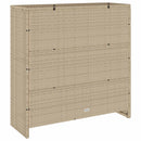vidaXL Tárolószekrény polcokkal ajtóval Bézs 100 x 36 x 102 cm Rattan