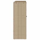 vidaXL Tárolószekrény polcokkal ajtóval Bézs 100 x 36 x 102 cm Rattan