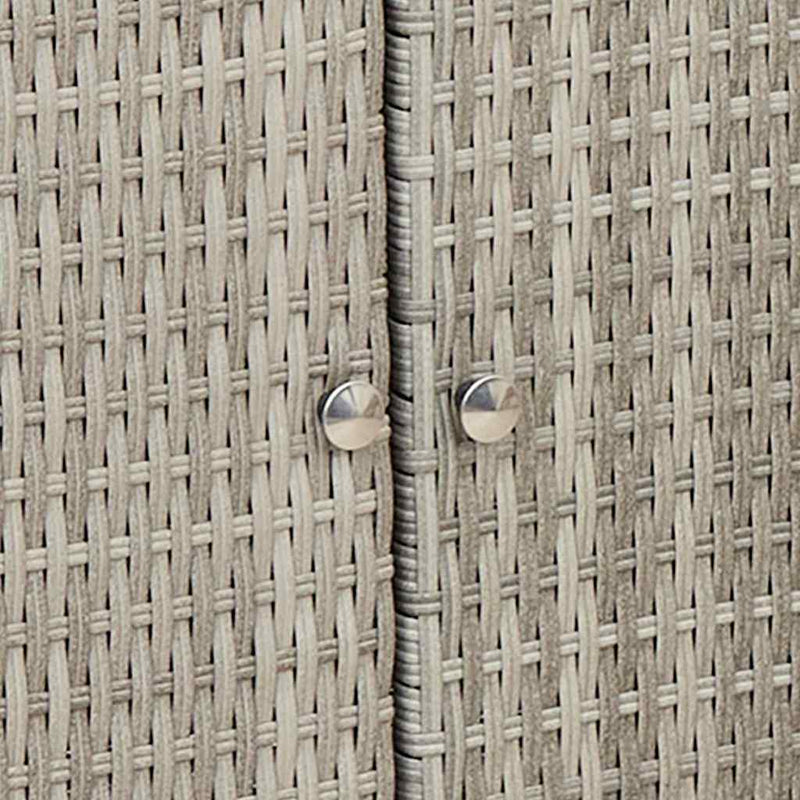 vidaXL Tárolószekrény tárolóval Világosszürke 100 x 36 x 102 cm Rattan