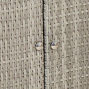 vidaXL Tárolószekrény polcokkal Világosszürke 100 x 36 x 102 cm Rattan
