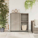 vidaXL Tárolószekrény polcokkal Világosszürke 100 x 36 x 102 cm Rattan