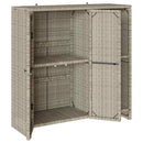 vidaXL Tárolószekrény polcokkal Világosszürke 100 x 36 x 102 cm Rattan