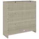 vidaXL Tárolószekrény polcokkal Világosszürke 100 x 36 x 102 cm Rattan