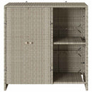 vidaXL Tárolószekrény polcokkal Világosszürke 100 x 36 x 102 cm Rattan