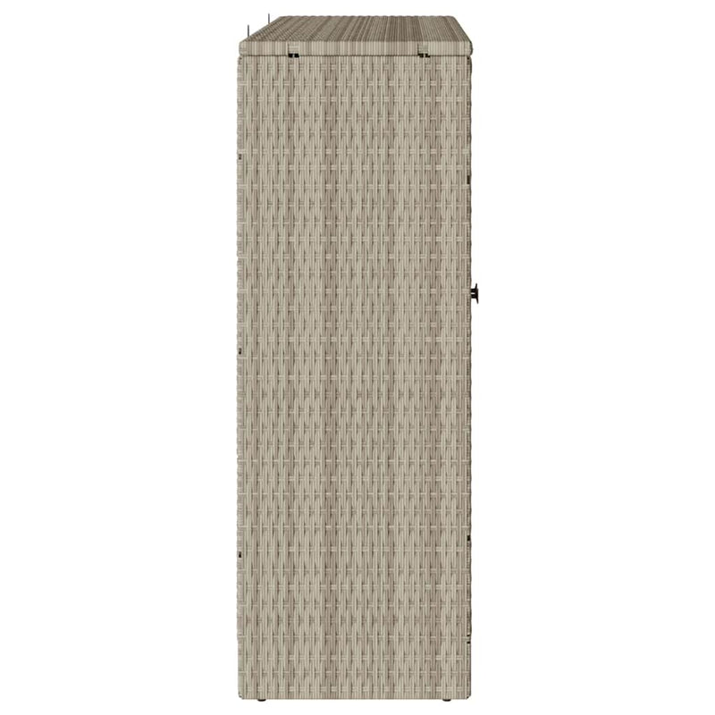 vidaXL Tárolószekrény tárolóval Világosszürke 100 x 36 x 102 cm Rattan