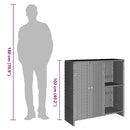vidaXL Tárolószekrény polcokkal Világosszürke 100 x 36 x 102 cm Rattan