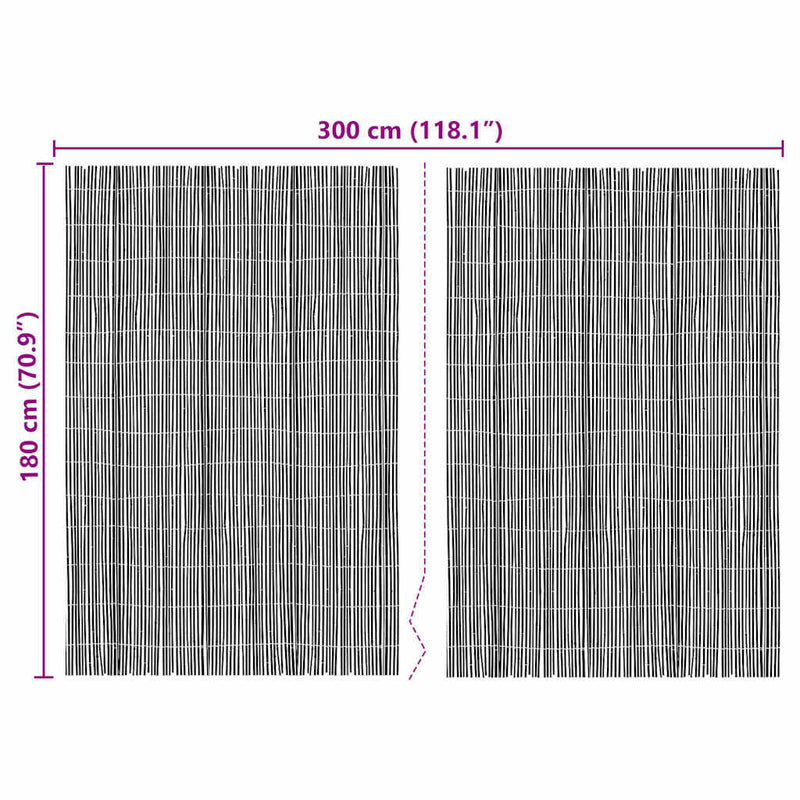 vidaXL Bambusz kerítés Barna 300 x 180 cm bambusz
