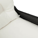 vidaXL Fotel ágy Fekete 56 x 66 x 95 cm polirattan