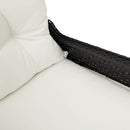 vidaXL Fotel ágy párnával Fekete 56 x 66 x 95 cm polirattan