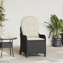 vidaXL Fotel ágy párnával Fekete 56 x 66 x 95 cm polirattan