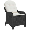 vidaXL Fotel ágy párnával Fekete 56 x 66 x 95 cm polirattan