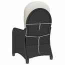 vidaXL Fotel ágy párnával Fekete 56 x 66 x 95 cm polirattan