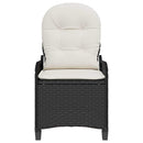 vidaXL Fotel ágy párnával Fekete 56 x 66 x 95 cm polirattan