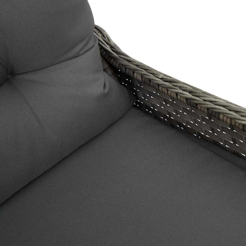 vidaXL Fotel ágy Szürke 56 x 66 x 95 cm polirattan