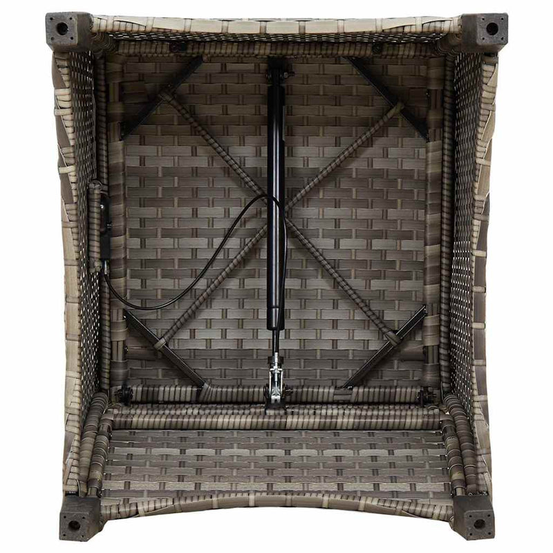 vidaXL Fotel ágy Szürke 56 x 66 x 95 cm polirattan