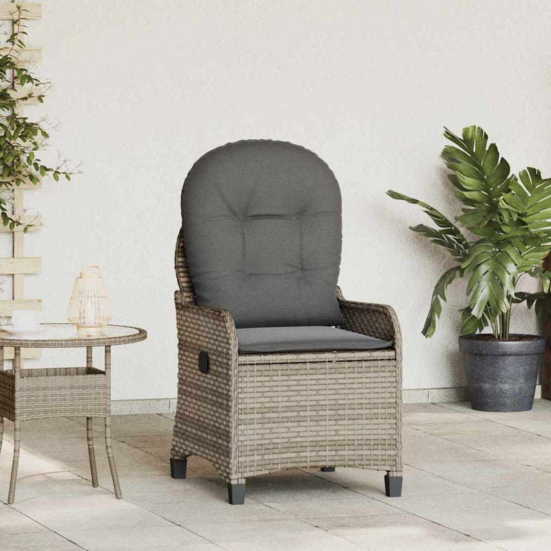 vidaXL Fotel ágy Szürke 56 x 66 x 95 cm polirattan