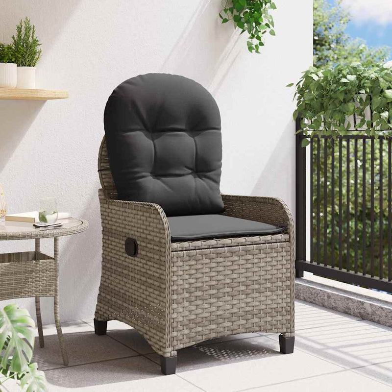 vidaXL Fotel ágy Szürke 56 x 66 x 95 cm polirattan