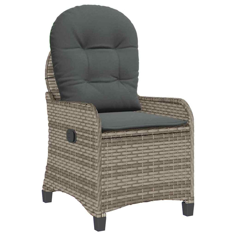 vidaXL Fotel ágy Szürke 56 x 66 x 95 cm polirattan